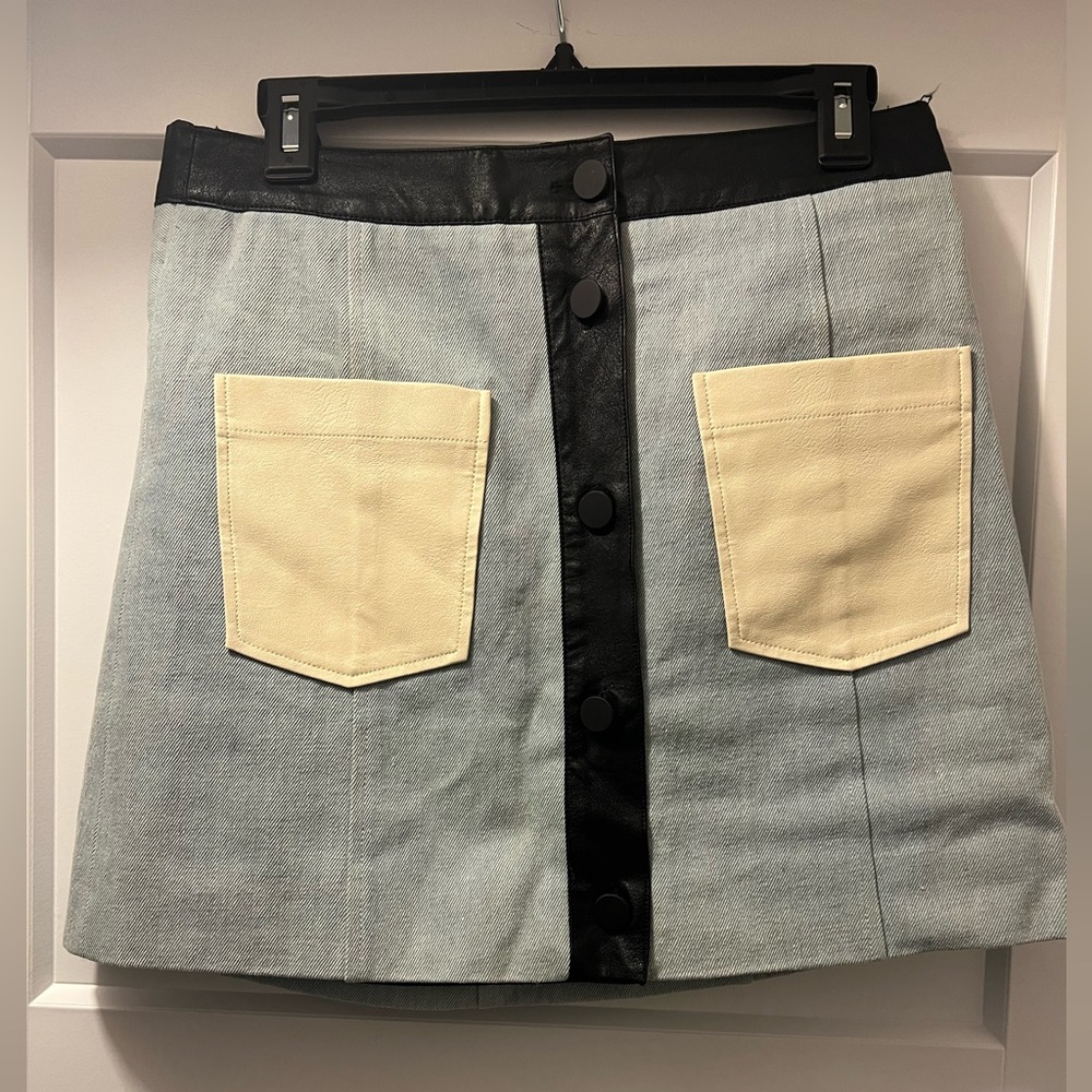 Cowgirl denim mini skirt